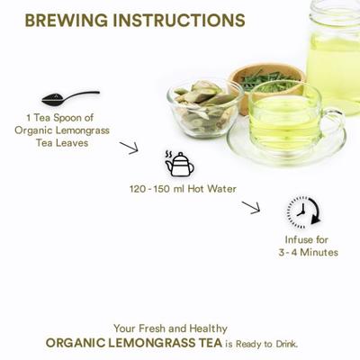 The Tea Ark Organic Lemongrass Tea Powder - Moroccan Mint 50 gm (Pouch) - Green/Herbal Teas