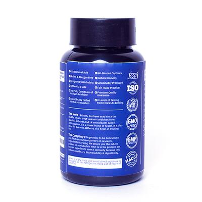 iAYUR Bilberry 350 mg Veg Capsule 60's - Herbal Dietary Supplement