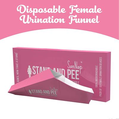 Sannap Stand and Pee Disposable Female Urine Director for Women -10's - Intimate Care