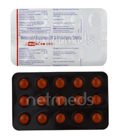 MET XL AM 25/5mg Tablet 15'S - Hypertension-Bet