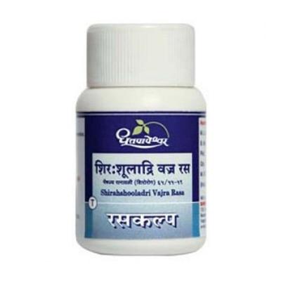 Dhootapapeshwar Shirahshooladri Vajra Rasa Tablet 60's - Speciality Medicines