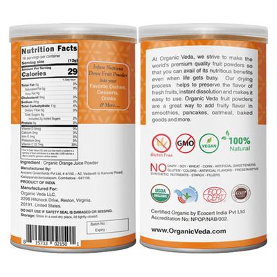 Organic Veda Orange Juice Powder 227 gm - Pure Herbs