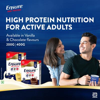 Ensure High Protein Nutrition Powder - Chocolate Flavour 200 gm (Refill Pack) - Nutritional Supplement