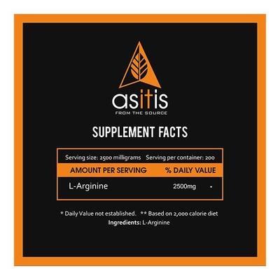AS-IT-IS Nutrition L-Arginine (Essential Amino Acids) Powder 500 gm - Amino Acids