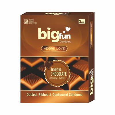Bigfun Condoms - Tempting Chocolate 3's - Plain/Flavoured Condoms