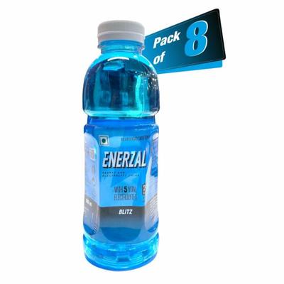 Enerzal Blitz Energy and Electrolyte Isotonic Drink Pack of 8 x 500 ml - Energy Drinks