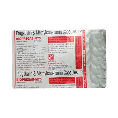 BIOPREGAB M 75 Capsule 10's - Neuropathic Pain-Dru