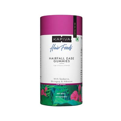 Kapiva Hair Foods Hair Fall Ease Gummies for Women 60's - Hair & Skin