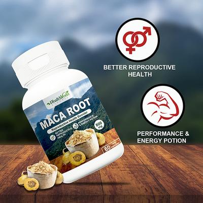 Health Veda Maca Root 800 mg Veg Capsule 60's - Herbal Dietary Supplement