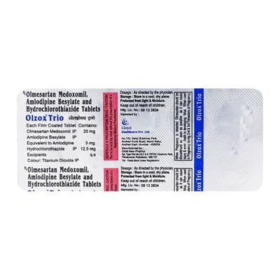 Olzox Trio 20mg Tablet 10'S - Hypertension-Ana