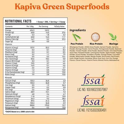 Kapiva Plant Protein Superfoods with Greens Powder - Choco Orange 1 kg - Health Products