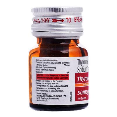 Thyrorich 50mcg Tablet 100'S - Hypothyroidism