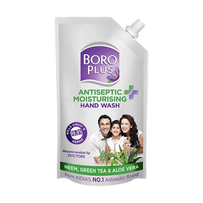 Boro Plus Antiseptic + Moisturising Hand Wash Liquid - Neem, Green Tea & Aloe Vera 750 ml - Personal Care (Ayush)