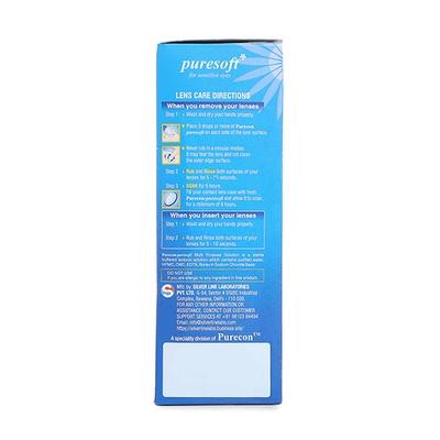 Purecon Puresoft Soft Contact Lens Solution for Sensitive Eyes (360 ml + 140 ml) - Lens Solution