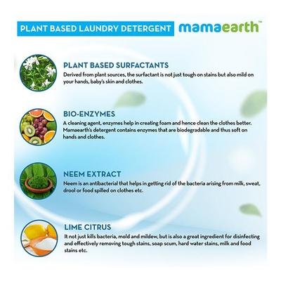 Mamaearth's Plant Based Baby Laundry Liquid Detergent 1000 ml - Baby Detergents