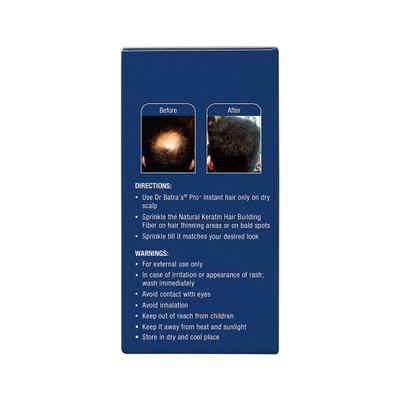 Dr Batra's Pro+ Instant Hair Natural Keratin Hair - Building Fiber (Brown) 12 gm - Hair & Skin