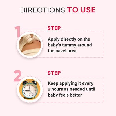 Baby Organo Ayurvedic Hing Fennel Oil Effective Relief from Colin & Indigestion Hing Roll On 40 ml - Pain Relief Oil