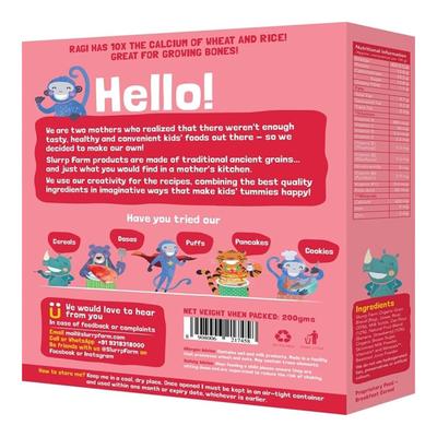 Slurrp Farm Cereal For Little Ones - Ragi, Rice and Strawberry with Milk 200 gm - Baby And Infant Supplements