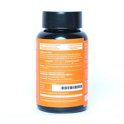 iAYUR Curcumin Turmeric Extract with Piperine 400 mg Veg Capsule 60's - Herbal Dietary Supplement