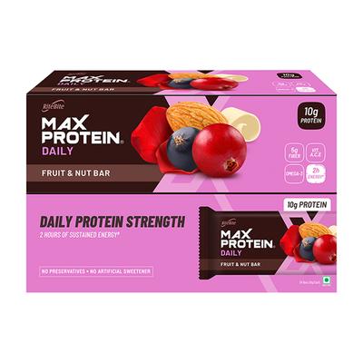 RiteBite Max Protein Daily Fruit & Nut Bar (Pack of 24 x 50 gm) - Nutritional Bars