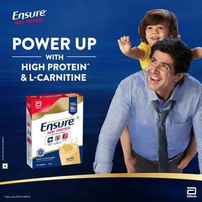 Ensure High Protein Nutrition Powder - Vanilla Flavour 200 gm (Refill Pack) - Daily Health Drinks