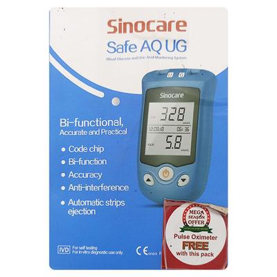 Sinocare Safe AQ UG Blood Glucose and Uric Acid Monitoring System 1's - Blood Glucose Monitors/Strips