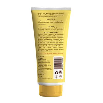 Satthwa Sun Protect SPF 50 PA +++ Water Based Sunscreen Cream 100 ml - Body Sunscreen