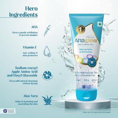 AHAGLOW ADVANCED FACE WASH Gel 200gm - Face Wash & Cleansers