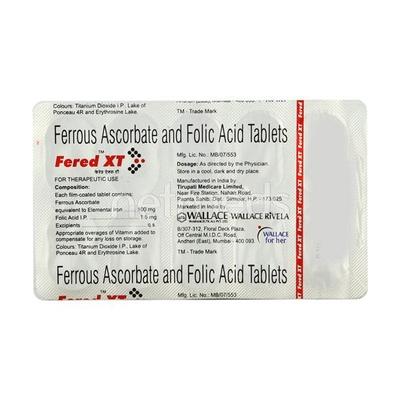 Fered XT Tablet 10'S - Iron Supplement/Anaemia-Vma