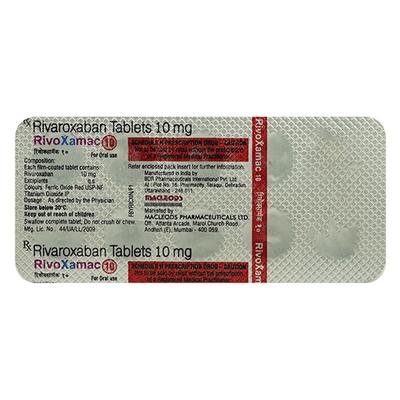 RIVOXAMAC 10 Tablet 10's - Blood Clot-Ant