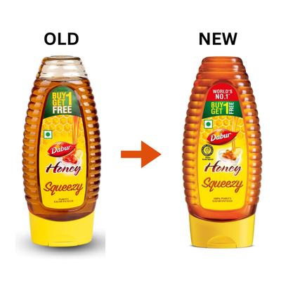 Dabur Honey Squeezy 400 gm (Buy 1 Get 1 Free) - Honey