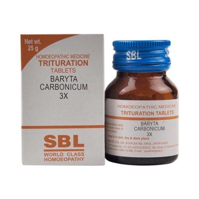 SBL Baryta Carbonica 3X Tablet 25 gm - Triturations (Homeo Tablets)