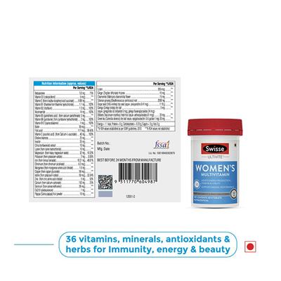 Swisse Women Health (Multivitamin, Magnesium, Immune Action) Tablet 60's Combo Pack - Multi-Vitamins