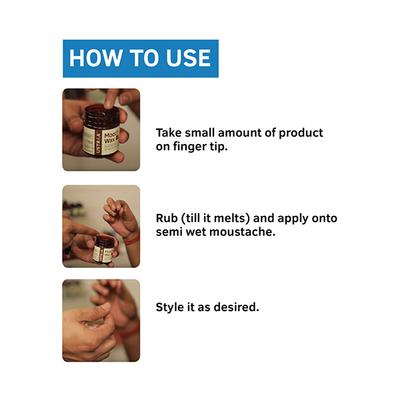 Ustraa Strong Hold Mooch & Beard Wax 100 gm - Beard Wax