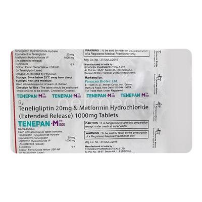 Tenepan M 1000/20mg Tablet 10'S - Diabetes-Ant