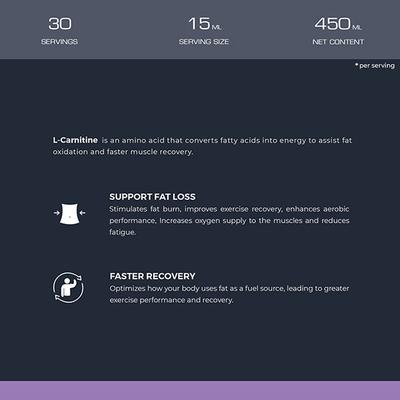 Nutrabay Pro Liquid L Carnitine + Vitamin B5 - Lemon Lime 450 ml - Multi-Vitamins