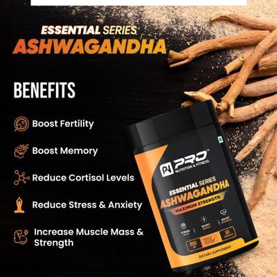Pro Nutrition & Fitness Ashwagandha 800 mg Dietary Supplement Capsule 90's - Sexual Care