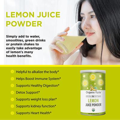 Organic Veda Lemon Juice Powder 454 gm - Pure Herbs