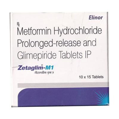 ZETAGLIM M 1 Tablet 15's - Diabetes-Ant