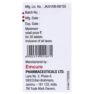 Nucoril OD Tablet 20'S - Angina