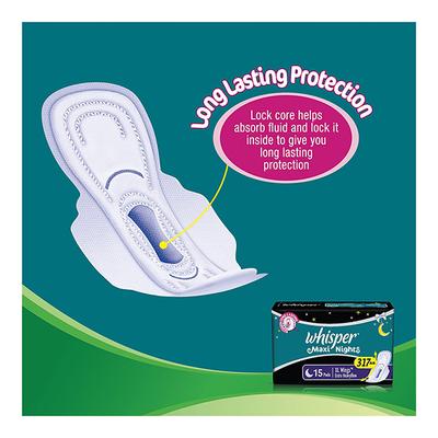 Whisper Maxi Nights Wings (XL) Sanitary Pad 15's - Sanitary Napkins
