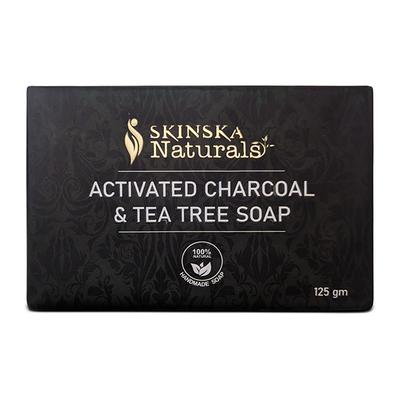 SKINSKA NATURALS ACTIVATED CHARCOAL & TEA TREE Soap 125gm - Dry Skin-Oth
