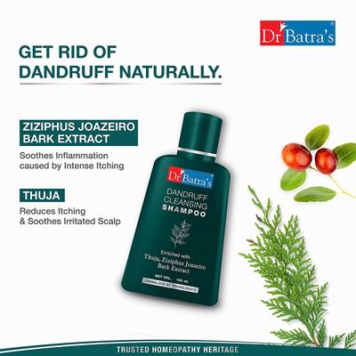 Dr Batra's Dandruff Cleansing Shampoo 100 ml + Herbal Hair Color Cream - Brown 120 gm + Conditioner 100 ml - Hair Treatment