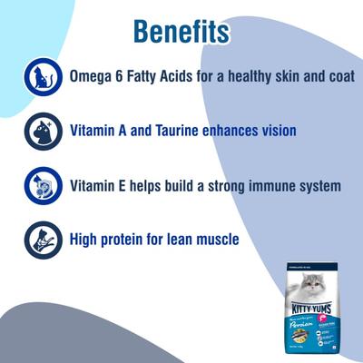 Kitty Yums Dry Persian Cat Food, Ocean Fish 3000 gm - Petfood