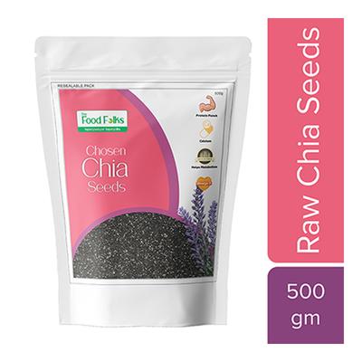 The Food Folks Chosen Raw Chia Seeds 500 gm - Nutritional Bars