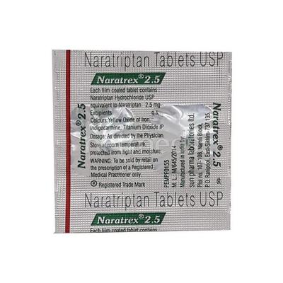 Naratrex 2.5mg Tablet 2'S - Migraine
