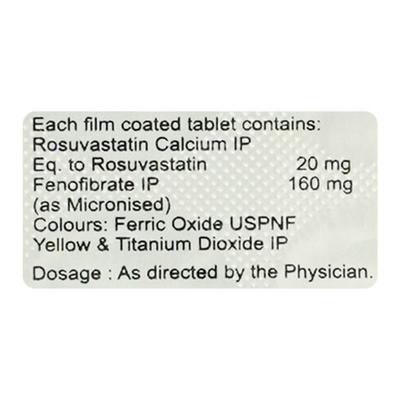 ROSLOY F 20/160 Tablet 15's - High Cholesterol-Dys
