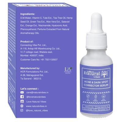 Natural Vibes Acne & Dark Spot Corrector Serum 30 ml - Face Serum
