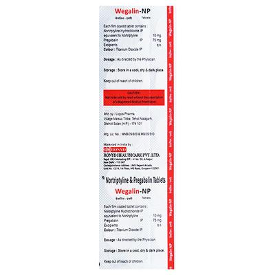 WEGALIN NP Tablet 10's - Neuropathic Pain-Dru