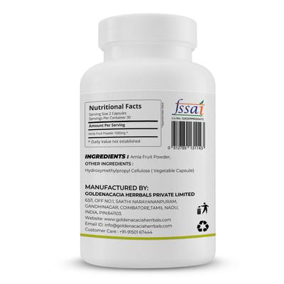 Goldenacacia Herrbals Amla 500 mg Capsule 60's - Pure Herbs